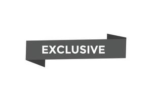 Exclusive button web banner templates. Vector Illustration