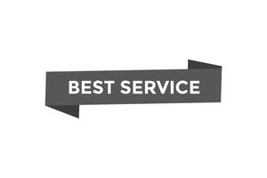 Best service button web banner templates. Vector Illustration