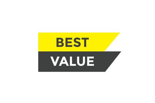 Best value button web banner templates. Vector Illustration