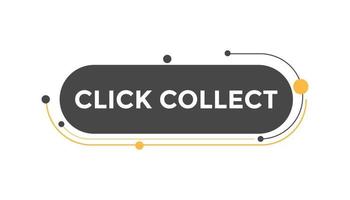 Click collect  button web banner templates. Vector Illustration