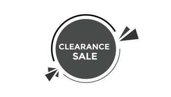 Clearance sale button web banner templates. Vector Illustration