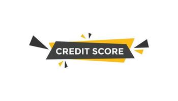 Credit score button web banner templates. Vector Illustration