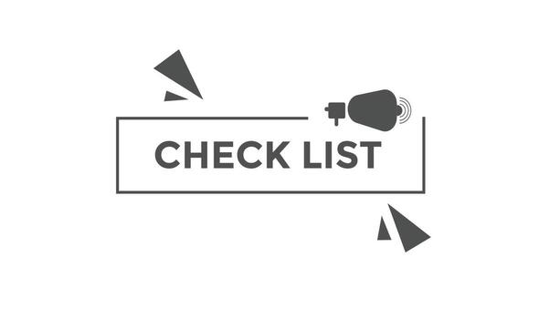 Check list button web banner templates. Vector Illustration