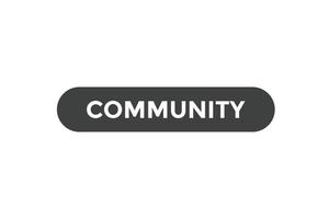 plantillas de banner web de botón comunitario. ilustración vectorial vector