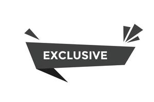 Exclusive button web banner templates. Vector Illustration
