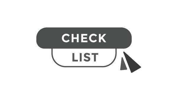 Check list button web banner templates. Vector Illustration
