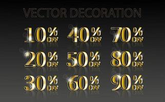 Set of realistic 3D vector offer