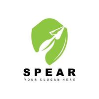 Spear Logo, Hunting Gear Design, Arrow War Weapon, Product Brand Vector