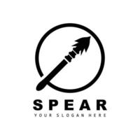 Spear Logo, Hunting Gear Design, Arrow War Weapon, Product Brand Vector