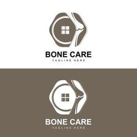 Bone Logo Design, Medical Health Body Parts Illustration vector