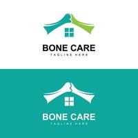 Bone Logo Design, Medical Health Body Parts Illustration vector