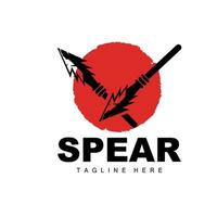 Spear Logo, Long Range Throwing Weapon Target Icon Design, Product And Company Brand Icon Illustration vector