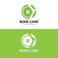 Bone Logo Design, Medical Health Body Parts Illustration vector