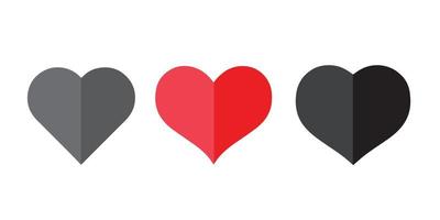 Collection of heart illustration vector