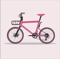 ilustración vectorial de una bicicleta vieja, en un suelo blanco vector