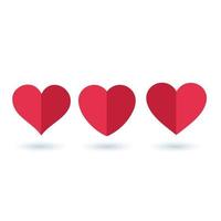 Collection of heart illustration vector