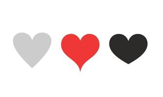 Collection of heart illustration vector