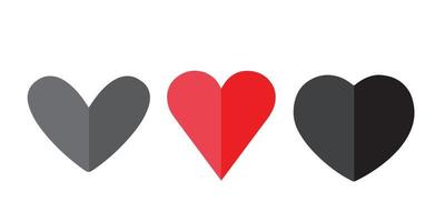 Collection of heart illustration vector