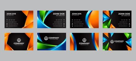 Modern Black and Gold Business Card Design vector