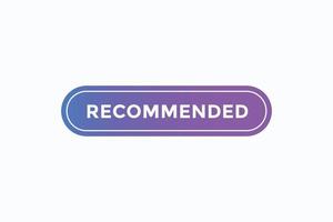 recommended button vectors.sign label speech bubble recommended vector