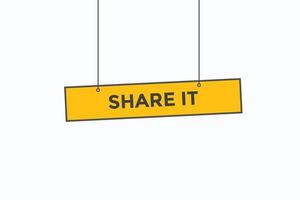 share it button vectors.sign label speech bubble share it vector