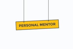 Basic RGBpersonal mentor button vectors.sign label speech bubble personal mentor vector