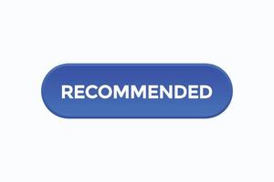 recommended button vectors.sign label speech bubble recommended vector