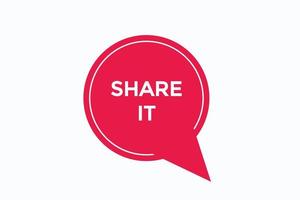 share it button vectors.sign label speech bubble share it vector