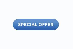 special offer button vectors.sign label speech bubble special offer vector