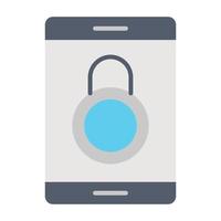 smartphone lock icon, suitable for a wide range of digital creative projects. vector