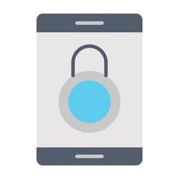 smartphone lock icon, suitable for a wide range of digital creative projects. vector