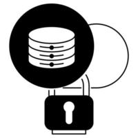 cloud security icon, suitable for a wide range of digital creative projects. vector