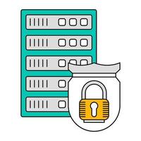 Data protection icon, suitable for a wide range of digital creative projects. vector