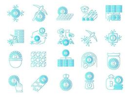 Bitcoin icons, suitable for a wide range of digital creative projects. vector