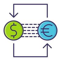 currency exchange icon, suitable for a wide range of digital creative projects. vector