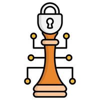 cyber strategy icon, suitable for a wide range of digital creative projects. vector