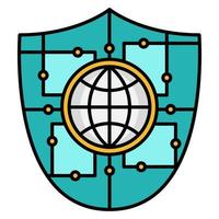 Safe Data icon, suitable for a wide range of digital creative projects. vector