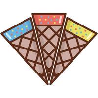 icono de cono de helado, adecuado para una amplia gama de proyectos creativos digitales. vector