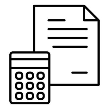 icono del generador de informes, adecuado para una amplia gama de proyectos creativos digitales. vector