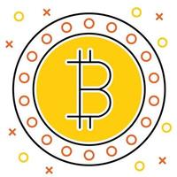bitcoin icon, suitable for a wide range of digital creative projects. vector