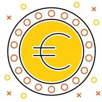 icono del euro, adecuado para una amplia gama de proyectos creativos digitales. vector