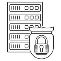 server protect icon, suitable for a wide range of digital creative projects. vector