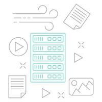 Unstructured data icon, suitable for a wide range of digital creative projects. vector