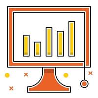 market analysis icon, suitable for a wide range of digital creative projects. vector