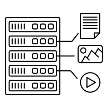 hosting files icon, suitable for a wide range of digital creative projects. vector