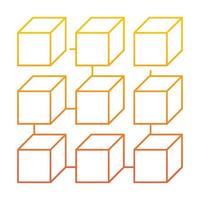 blockchain icon, suitable for a wide range of digital creative projects. vector