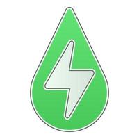 icono de energía hidroeléctrica, adecuado para una amplia gama de proyectos creativos digitales. vector