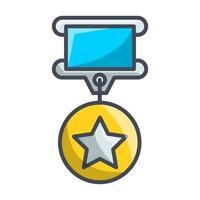 Winner medal icon, suitable for a wide range of digital creative projects. vector