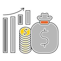 wealth management icon, suitable for a wide range of digital creative projects. vector