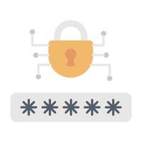 password encryption icon, suitable for a wide range of digital creative projects. vector